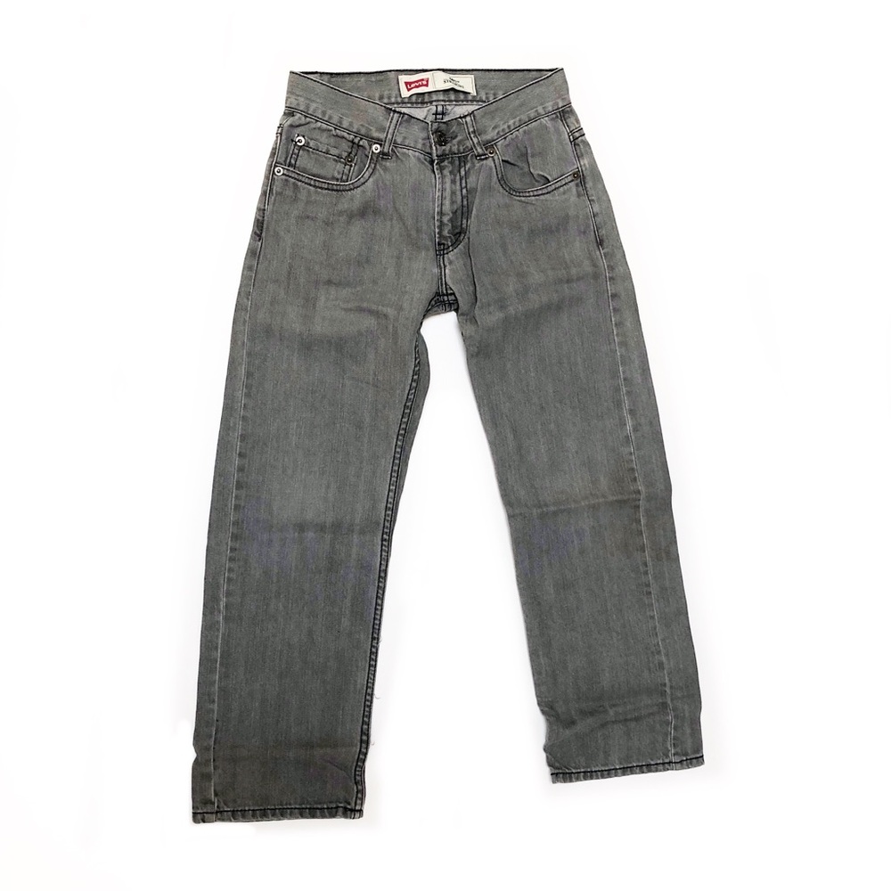 LEVI'S '505 STRAIGHT' CROPPED JEANS